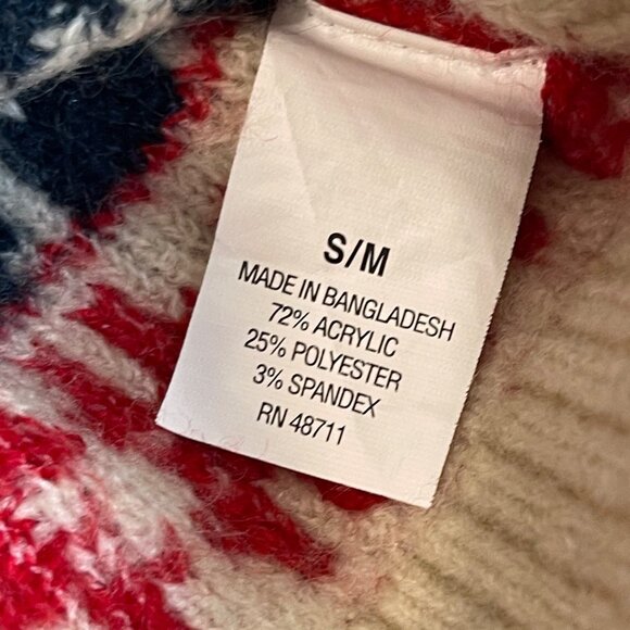 Nordic Isle V-Neck Christmas Cardigan Sweater Women's Size S/M Reindeer Holiday - Picture 4 of 10